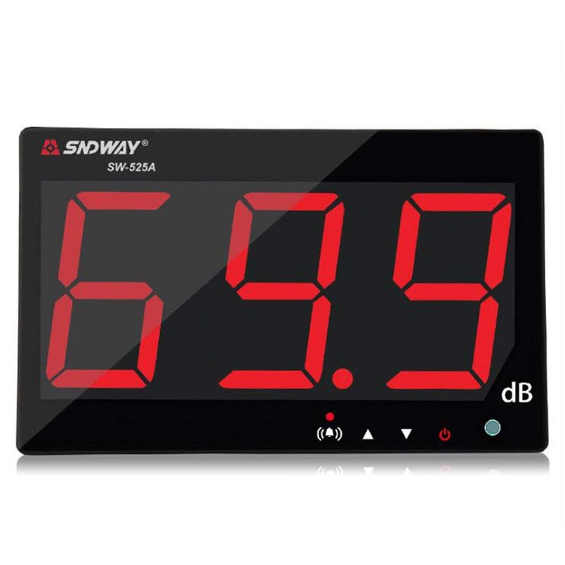 SNDWAY SW-525A 30-130dB Digital Sound Level Meter with Large LCD Display Noise Meter Decibel Wall Mounted Hanging (525A) - Image 1